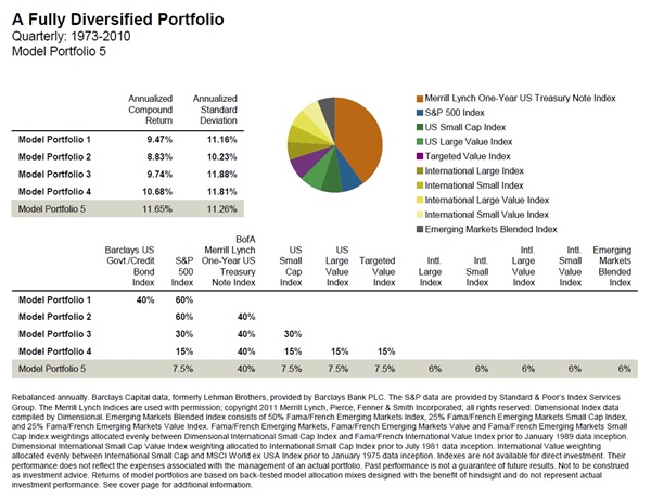 a fully diversified portfolio